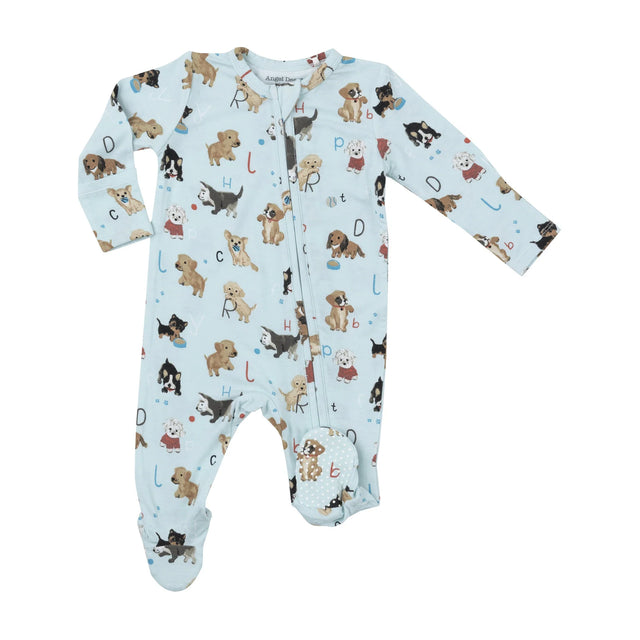 Two Way Zipper Footie - Puppy Alphabet  | Angel Dear - Jenni Kidz