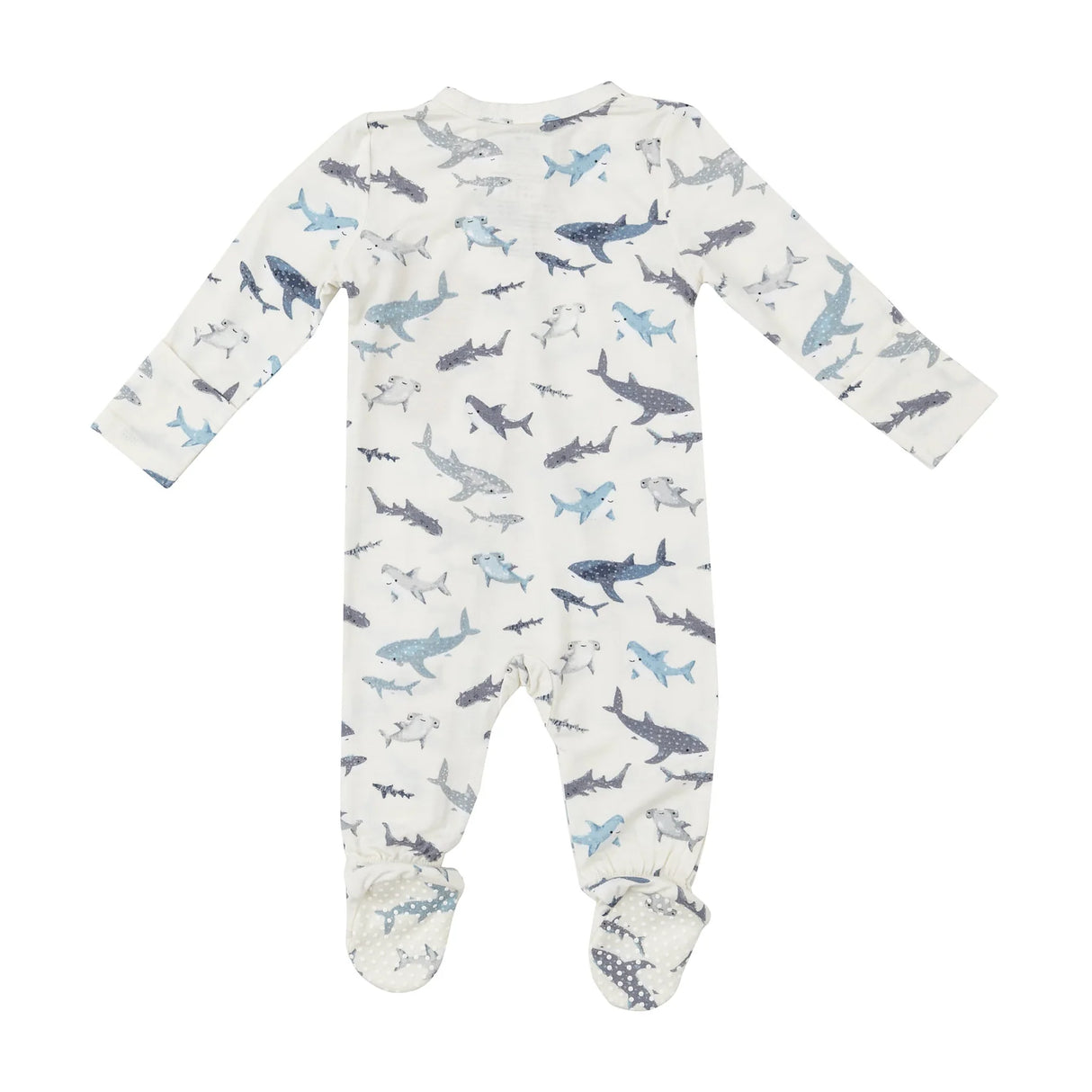 Two Way Zipper Footie - Sharks | Angel Dear - Jenni Kidz