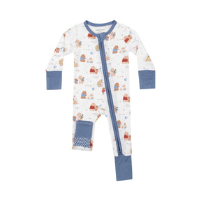 Angel Dear Camping Bear Adventures bamboo romper for baby boys