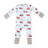 Two Way Zipper Romper - Firetruck Dalmatians | Angel Dear - Jenni Kidz