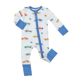 Angel Dear Muscle Cars two-way zipper romper for baby boys