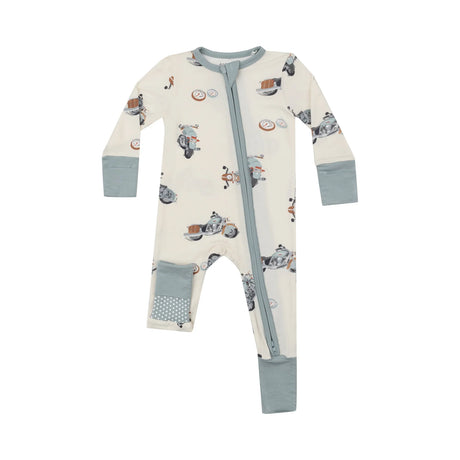 Two Way Zipper Romper - Vintage Motocycles | Angel Dear - Jenni Kidz
