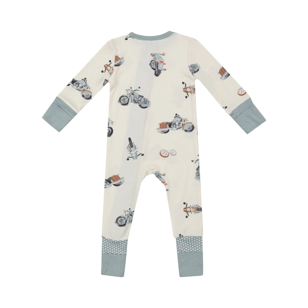Two Way Zipper Romper - Vintage Motocycles | Angel Dear - Jenni Kidz