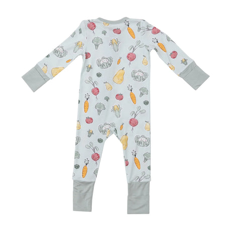Two Way Zipper Romper - Watercolor Baby Veggies | Angel Dear - Jenni Kidz