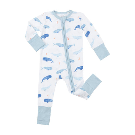 Two Way Zipper Romper - Whale Hello There | Angel Dear - Jenni Kidz