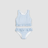 Light Blue Gingham Tankini | Petit Lem - Jenni Kidz