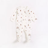 Greenhouse Print on Off-White Sleeper | Petit Lem - Jenni Kidz