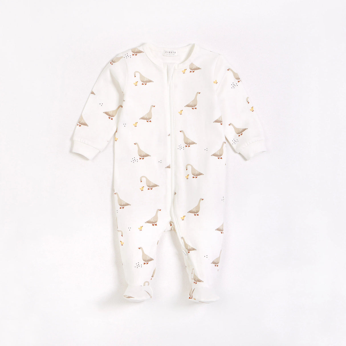 Mother Goose Print on Off-White Sleeper | Petit Lem - Jenni Kidz