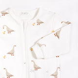 Mother Goose Print on Off-White Sleeper | Petit Lem - Jenni Kidz