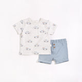 Pick Up Trucks Print Shorts Set | Petit Lem - Jenni Kidz