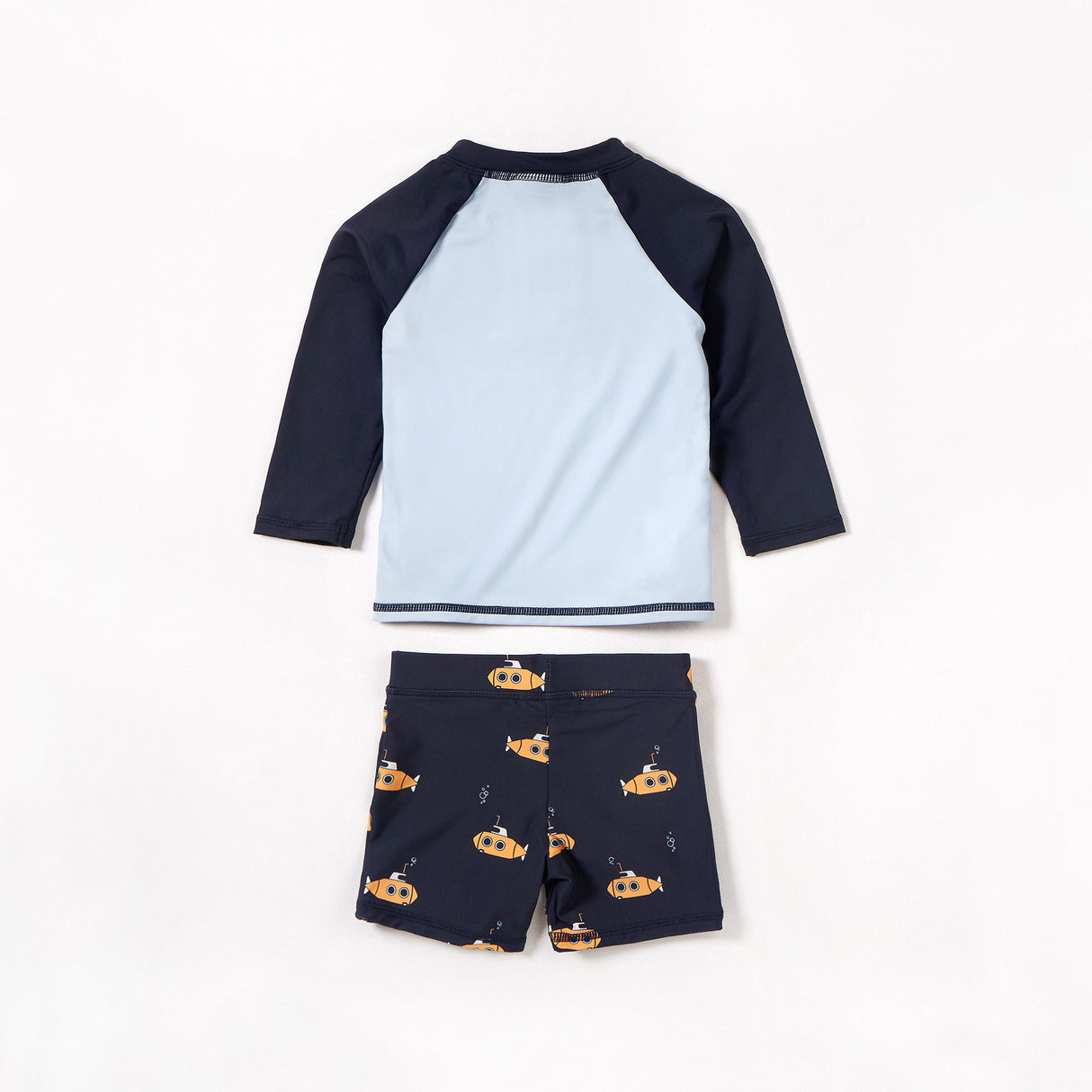 Navy Raglan Rashguard and Submarine Swim Shorts Set | Petit Lem - Jenni Kidz