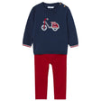 Navy/Red BOYS Long sleeved Sweater & Pant Set | Mayoral - Jenni Kidz