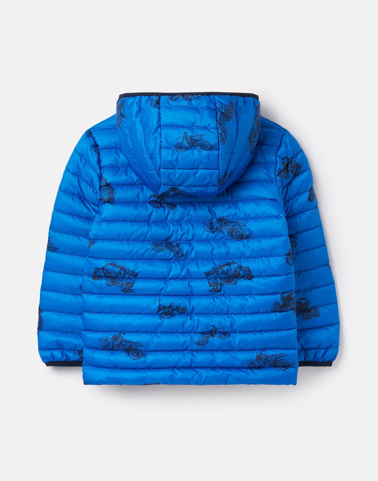 Boys Packable Jacket Blue Print Vehicles | Joules - Jenni Kidz