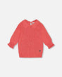 3/4 Knit Sweater With Collar Coral | Deux par Deux | Jenni Kidz