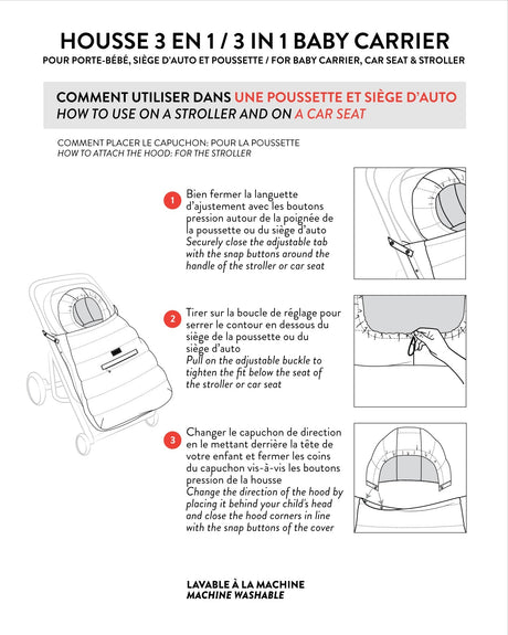 Deux par Deux Multi-Function Baby Carrier For Car Seats And Strollers Taupe