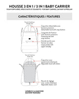 Deux par Deux Multi-Function Baby Carrier For Car Seats And Strollers Taupe