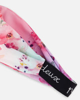 Athletic Headband Gradient Pink Printed Big Flowers | Deux par Deux | Jenni Kidz