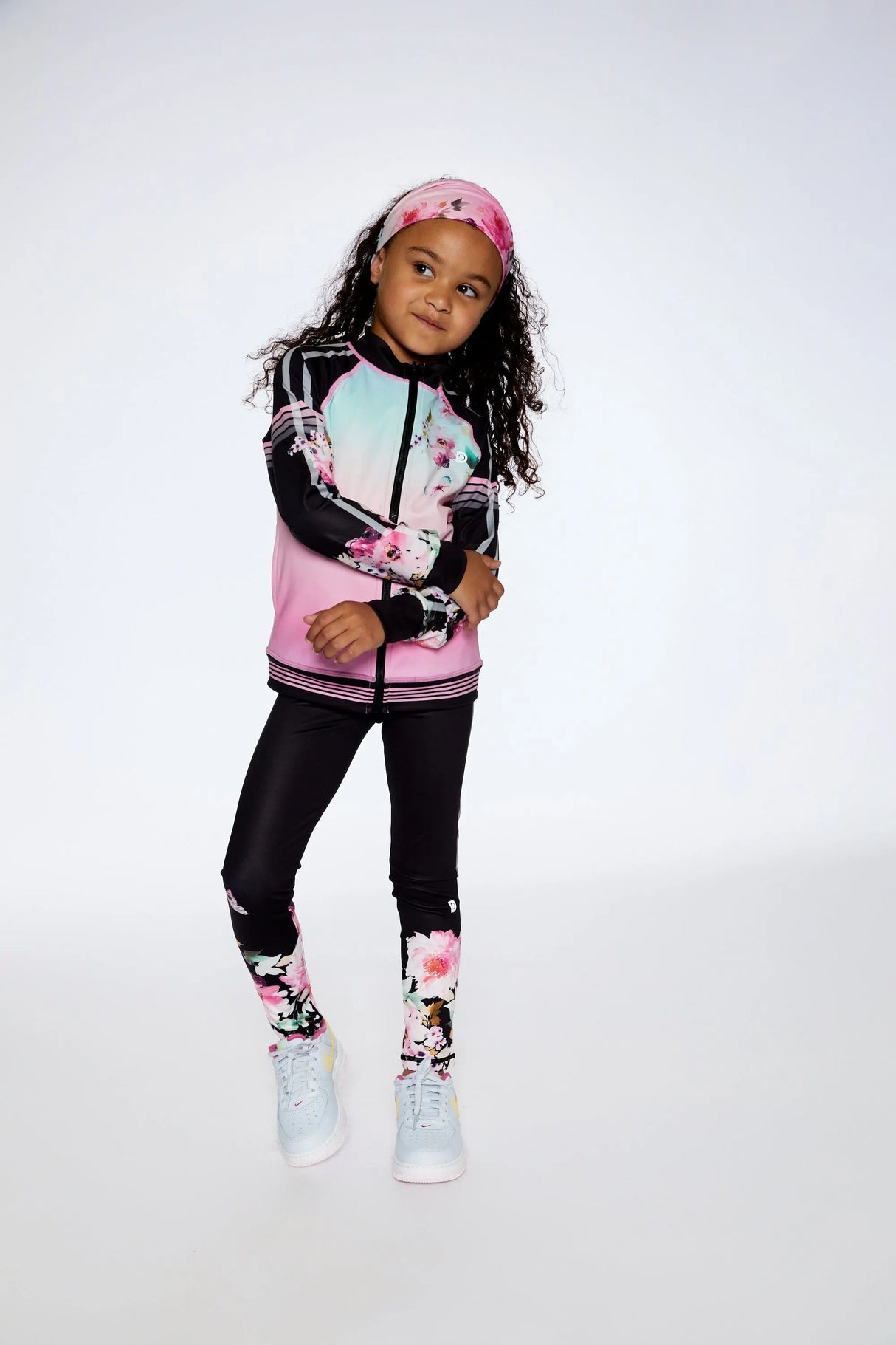 Athletic Vest Gradient Pink Printed Big Flowers | Deux par Deux | Jenni Kidz