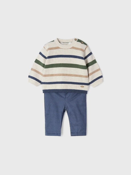 Baby Boy Sweater & Long Trouser Set - Milk Vig | Mayoral | Mayoral | Jenni Kidz