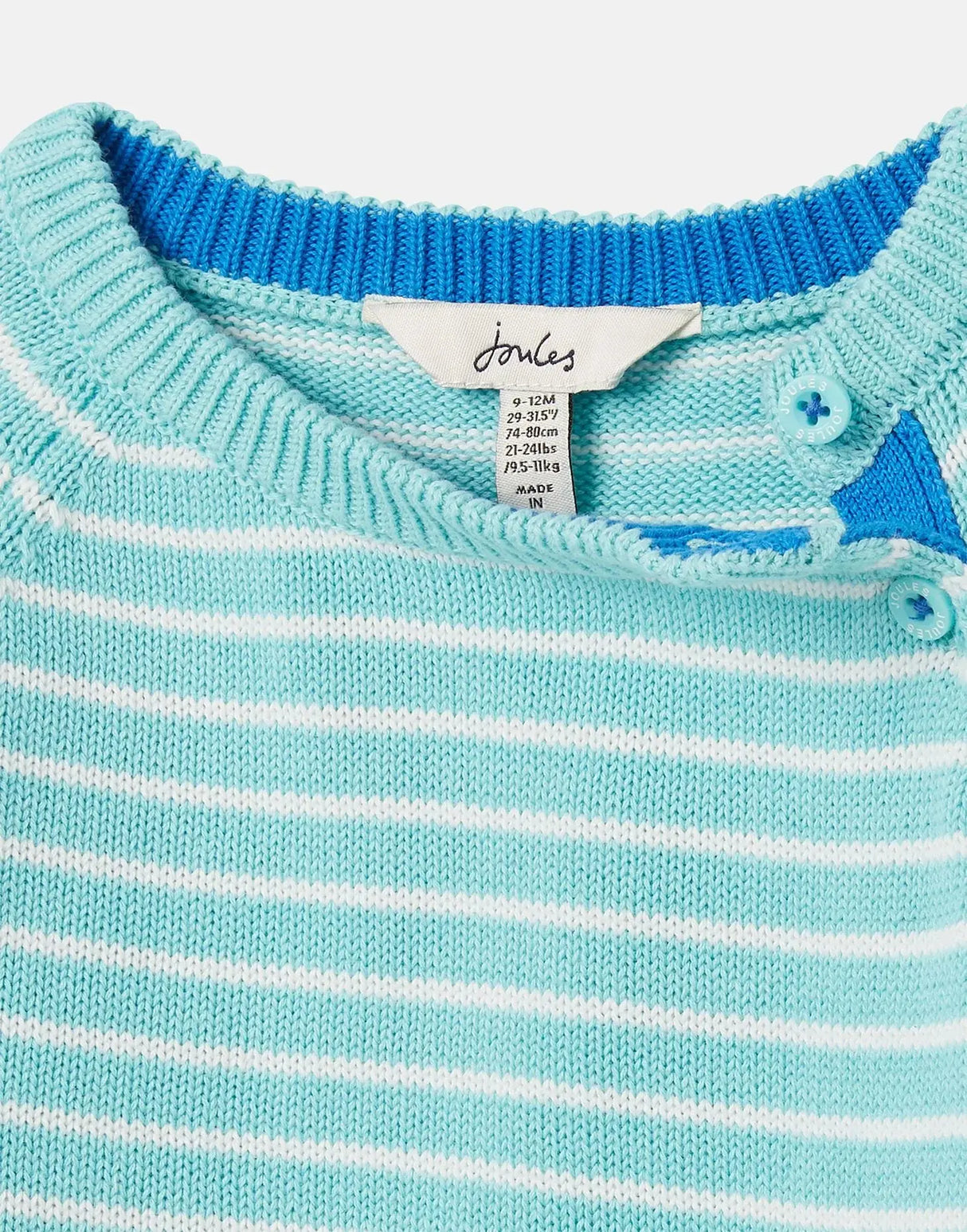 Baby Boys Blue Dino Sweater | Joules | Joules | Jenni Kidz