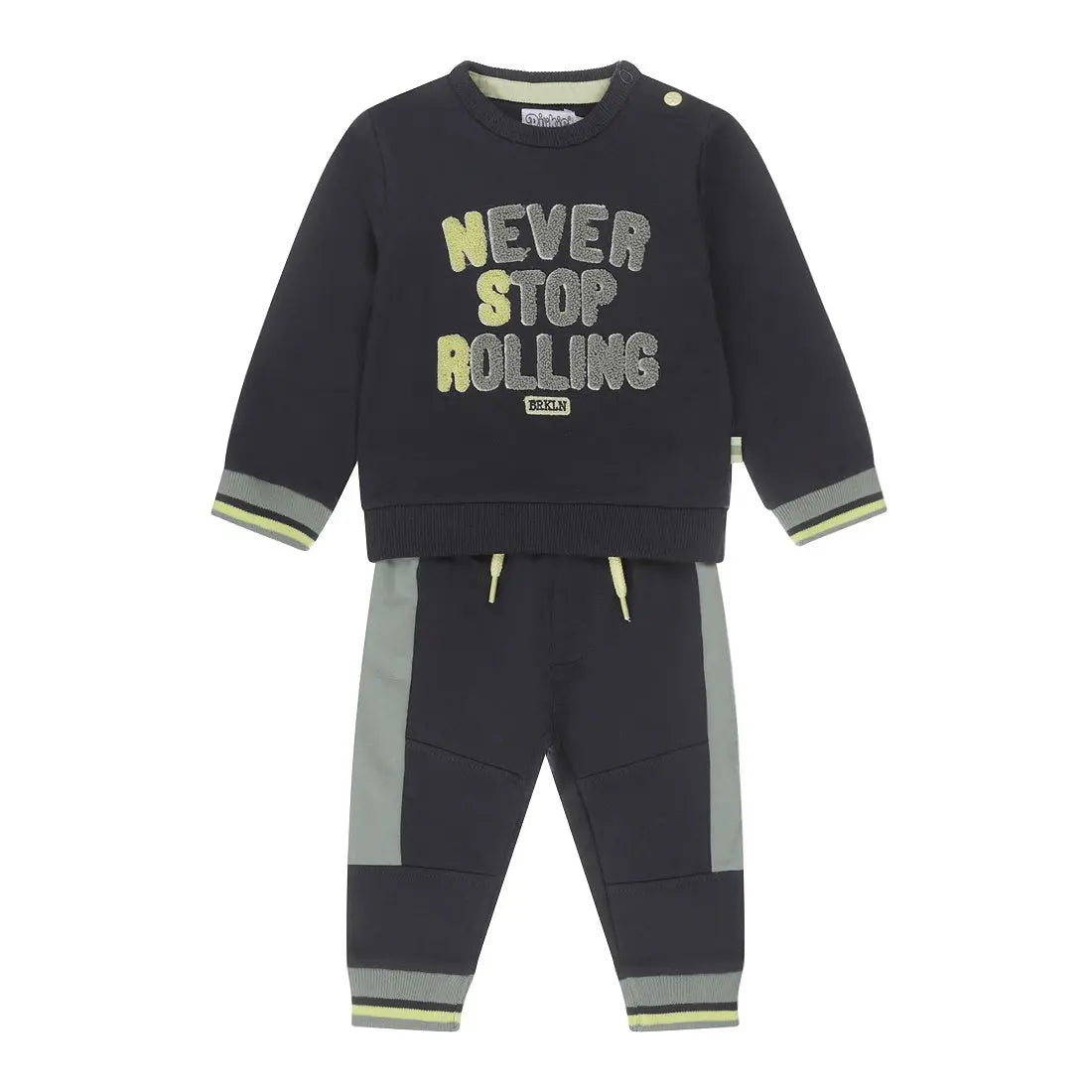 Baby Boys Sweatshirt And Sweatpants Set Graphite Blue Green | Dirkje | Dirkje | Jenni Kidz