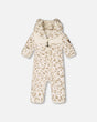 Baby Mid-Season Plush One Piece Outerwear Cream Leopard Print | Deux par Deux | Jenni Kidz