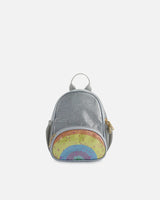 Back Pack With Rainbow Pocket Silver | Deux par Deux | Jenni Kidz