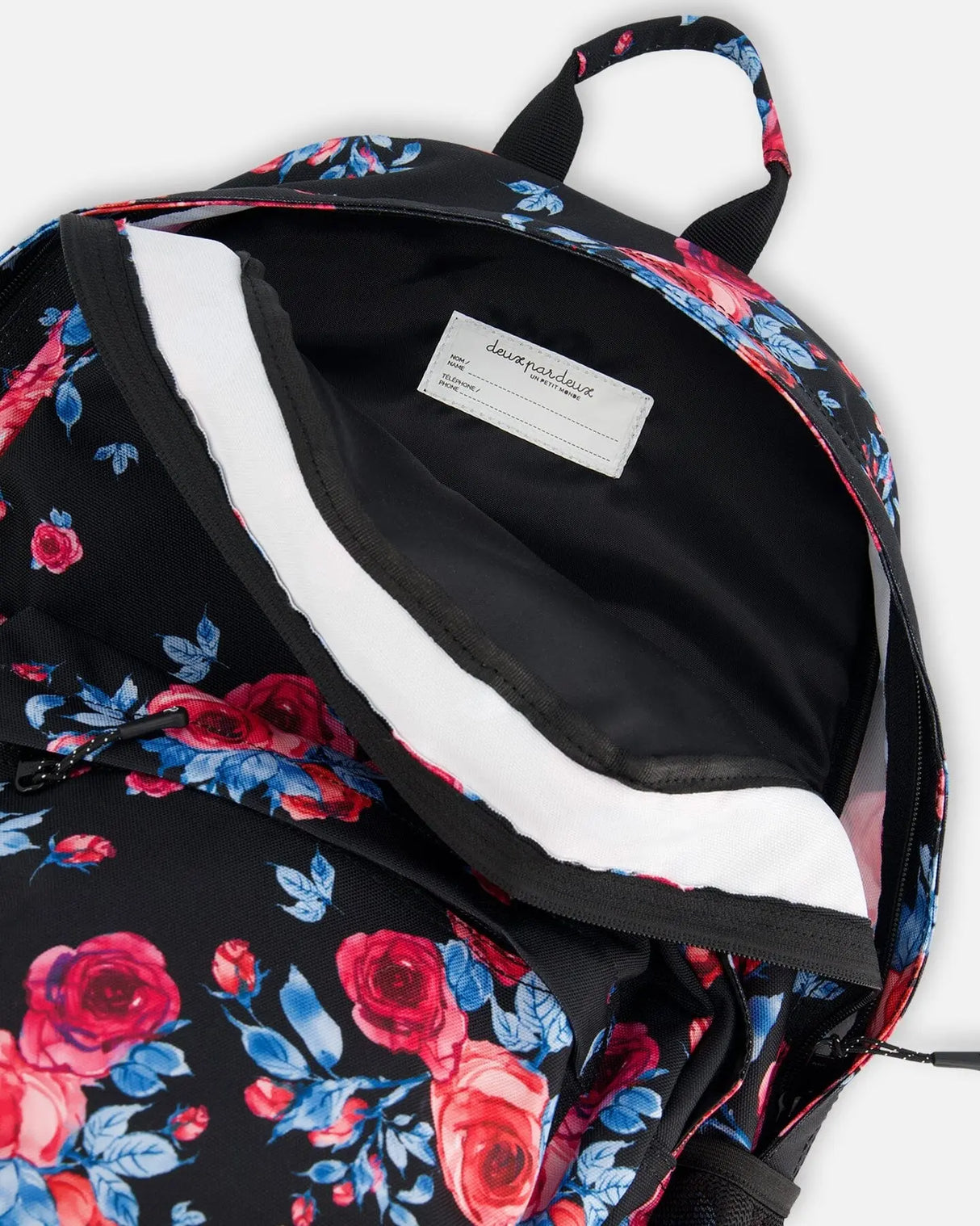 Backpack Black Printed Roses | Deux par Deux | Jenni Kidz