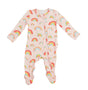 Bamboo Ruffle Footie - Pink Rainbows | Angel Dear | Angel Dear | Jenni Kidz