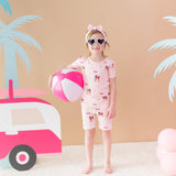 Short Sleeve Pajamas in Barbie™ Beach | Kyte Baby