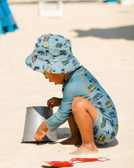 Beach Hat Printed Caravan | Deux par Deux | Jenni Kidz