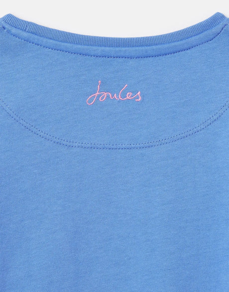 Bessie Long Sleeve Screenprint T-Shirt Blue Dalmatian | Joules | Joules | Jenni Kidz