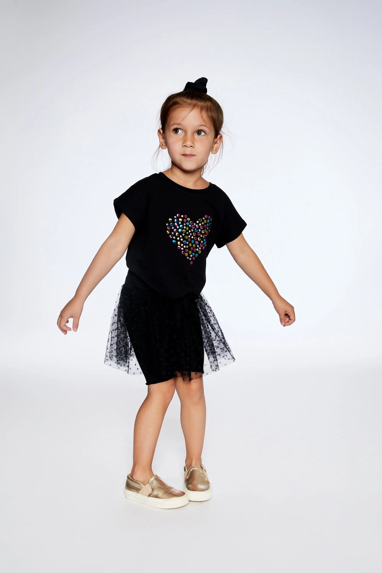 Biker Short With Mesh Skirt Black | Deux par Deux | Jenni Kidz