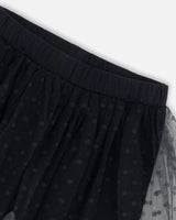 Biker Short With Mesh Skirt Black | Deux par Deux | Jenni Kidz