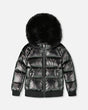 Black Quilted Bomber-Style Winter Coat | Deux par Deux | Jenni Kidz