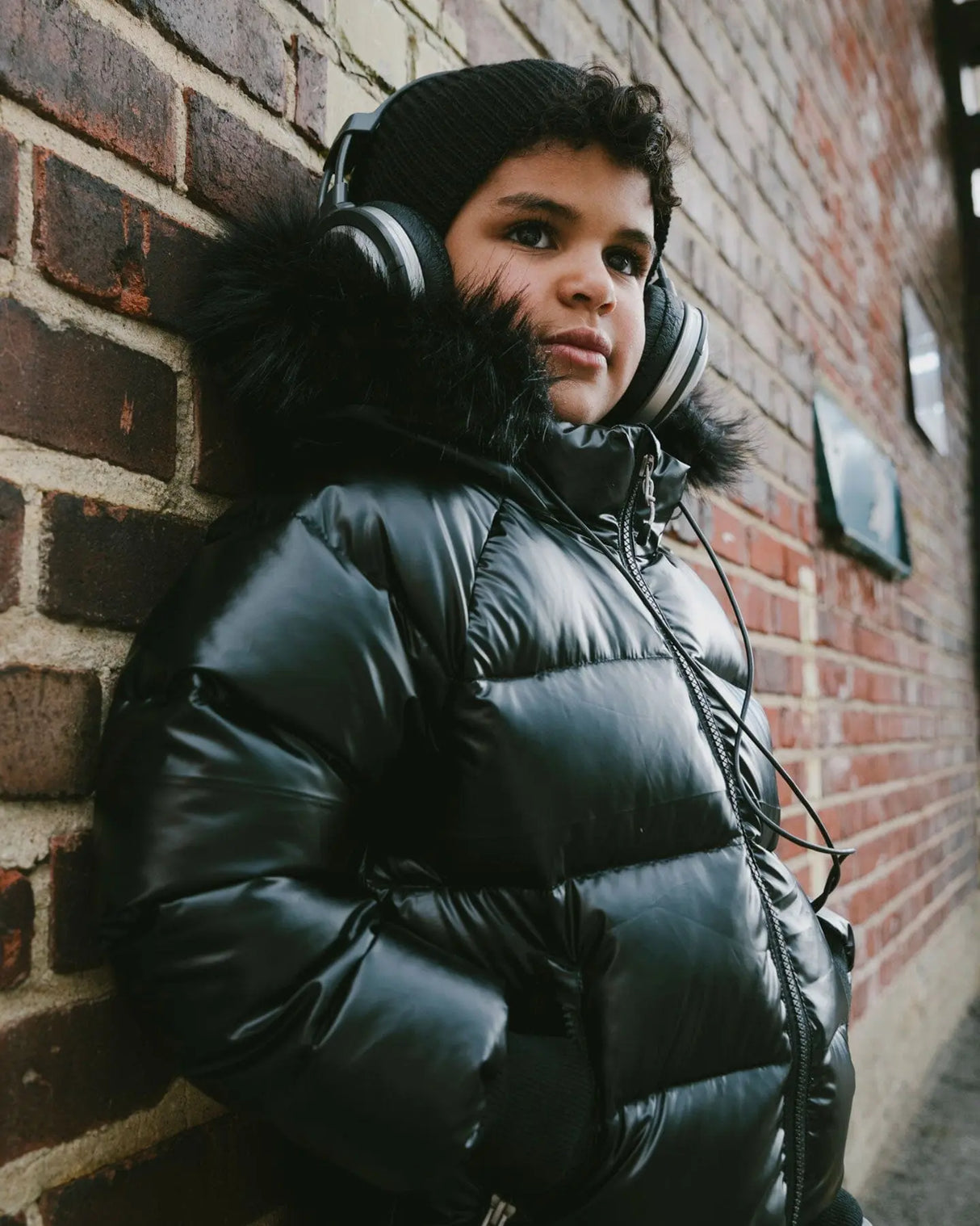 Black Quilted Bomber-Style Winter Coat | Deux par Deux | Jenni Kidz