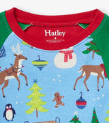 Blue Christmas Raglan Kids Organic Cotton Pajama Set | Hatley | Hatley | Jenni Kidz