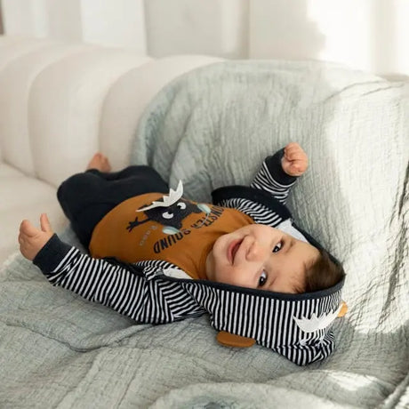 Boys Baby Brown Long Sleeve Jogger Cardigan Set | Dirkje | Dirkje | Jenni Kidz