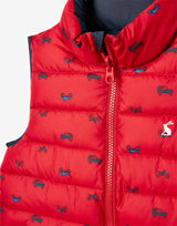 Boys Flip It Reversible Printed Gilet | Joules | Joules | Jenni Kidz