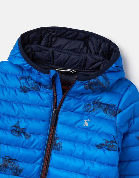 Boys Packable Jacket Blue Print Vehicles | Joules | Joules | Jenni Kidz