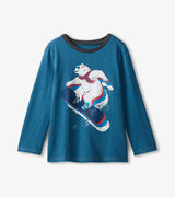 Boys Snowboarding Polar Bear Long Sleeve T-Shirt | Hatley | Hatley | Jenni Kidz