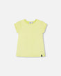 Bright Shiny Rib T-Shirt Lime | Deux par Deux | Jenni Kidz