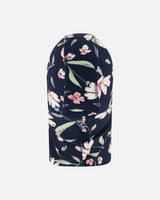 Brushed Jersey Balaclava Navy Flower Print | Deux par Deux | Jenni Kidz