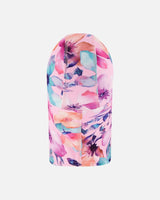 Brushed Jersey Balaclava Pink Watercolor Flower Print | Deux par Deux | Jenni Kidz