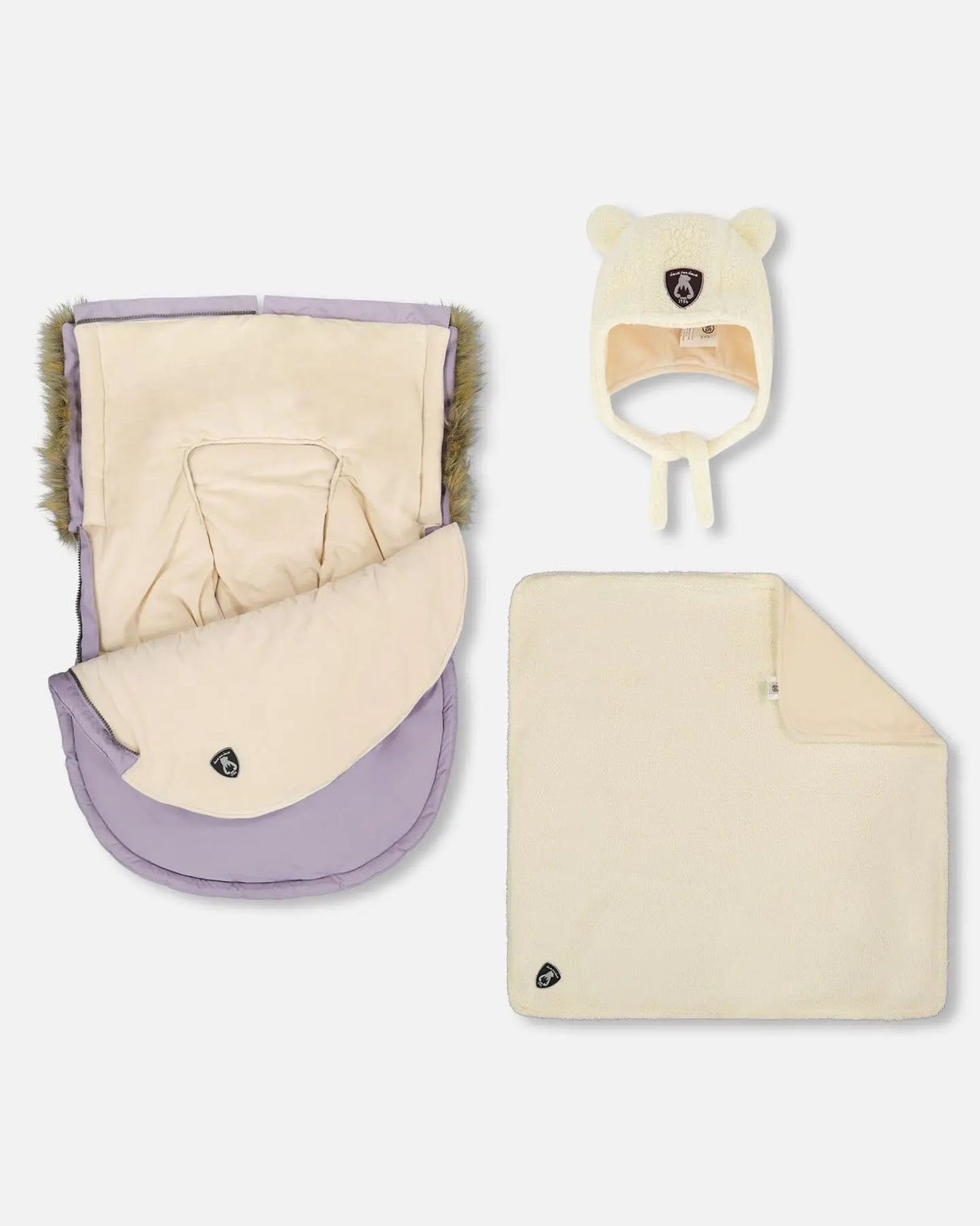 Bunting Bag Designed For Car Seat And Stroller Purple Gray | Deux par Deux | Jenni Kidz