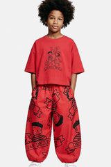 40Th Anniversary Printed Poplin Pant Poppy Red-1