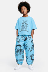 40Th Anniversary Printed Poplin Pant Sky Blue-1