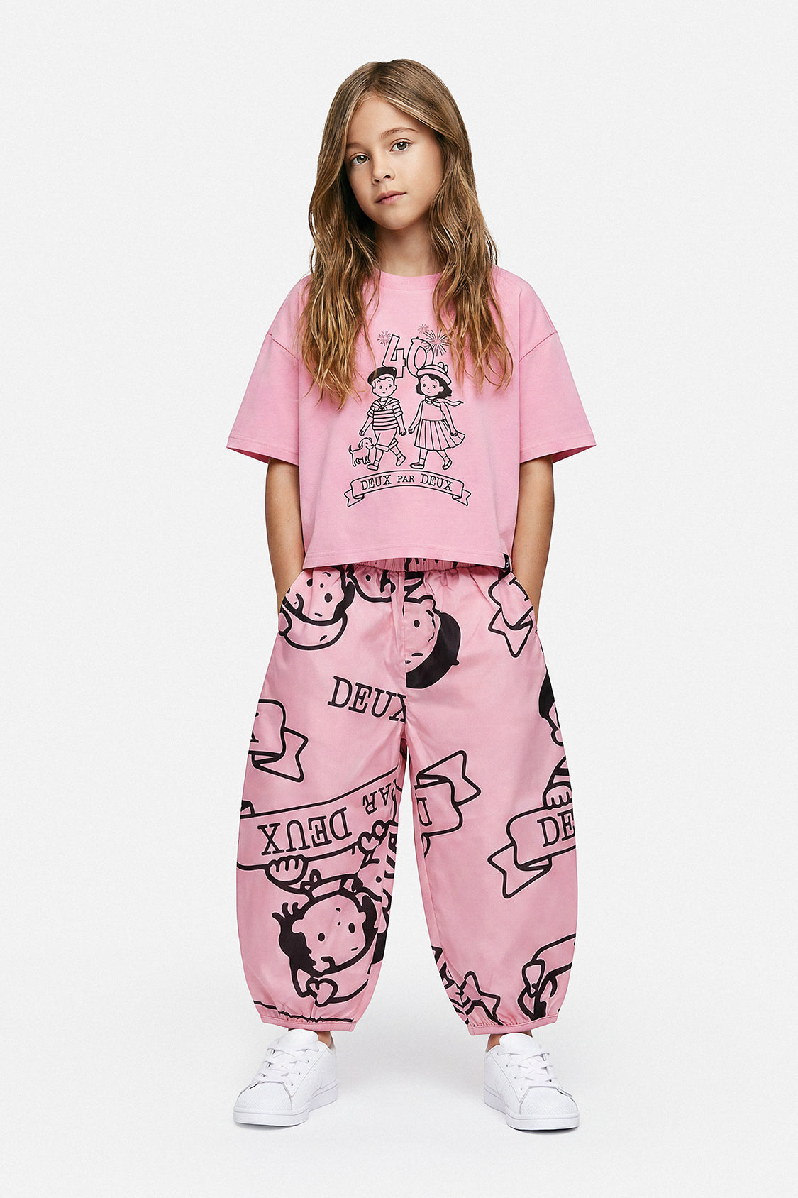 40Th Anniversary Printed Poplin Pant Soft Pink-1