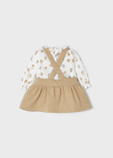 Caramel ecofriends 2 piece set with overall Baby Girls dress newborn | Mayoral | Mayoral | Jenni Kidz