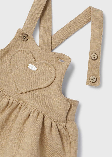 Caramel ecofriends 2 piece set with overall Baby Girls dress newborn | Mayoral | Mayoral | Jenni Kidz